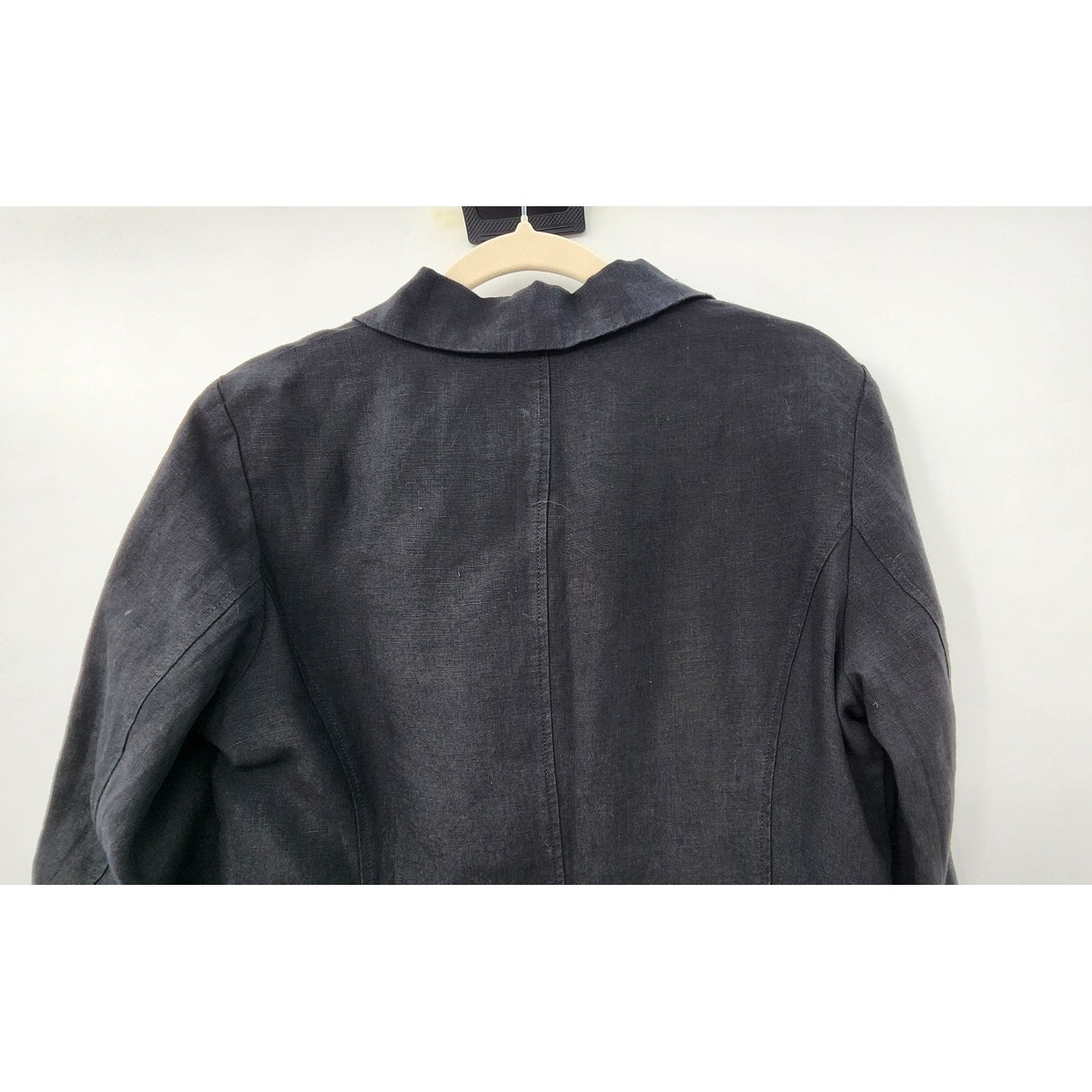 New Nwt Son De Flor Linen Black Blazer Size Xs Classic Timeless Lagenlook — image 6 of 8